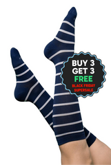 15-20 mmHg - STRIPE - Unisex - Booms Compression Socks