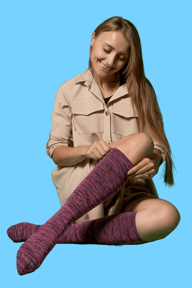 15-20 mmHg - HEATHERED - Unisex - Booms Compression Socks