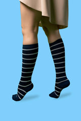 Closed Toe: 15-20 mmHg - STRIPE - Booms Compression - Wear Booms - Booms Compression Socks